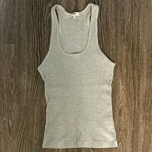 AGOLDE Grey Ribbed Bianca Tank